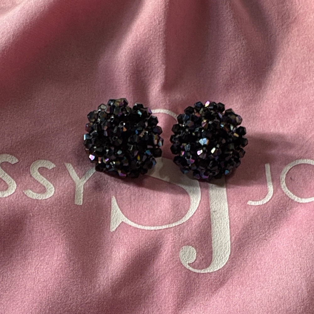 Sassy Jones Elegant Black Beaded Earrings